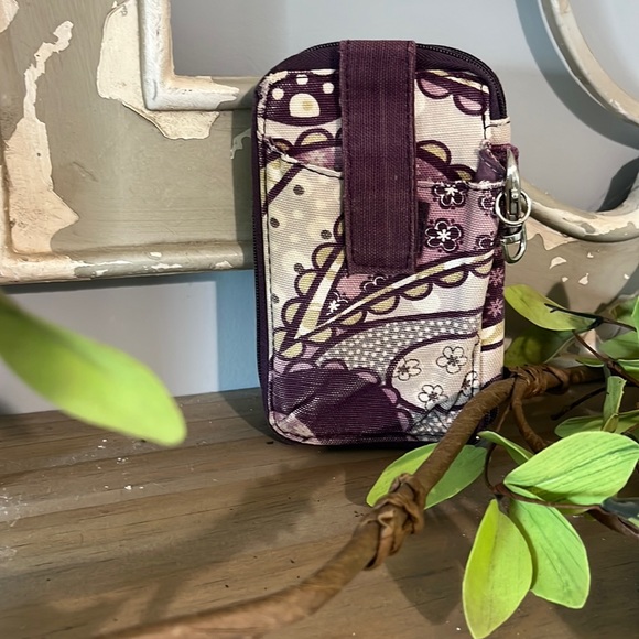 Thirty One Womens Wallet Purple Floral Canvas - Picture 1 of 13